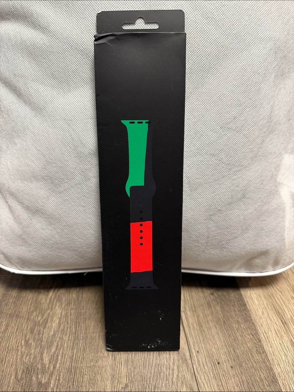 Apple Watch Sport Band - Space Black, Red and Green 44 mm